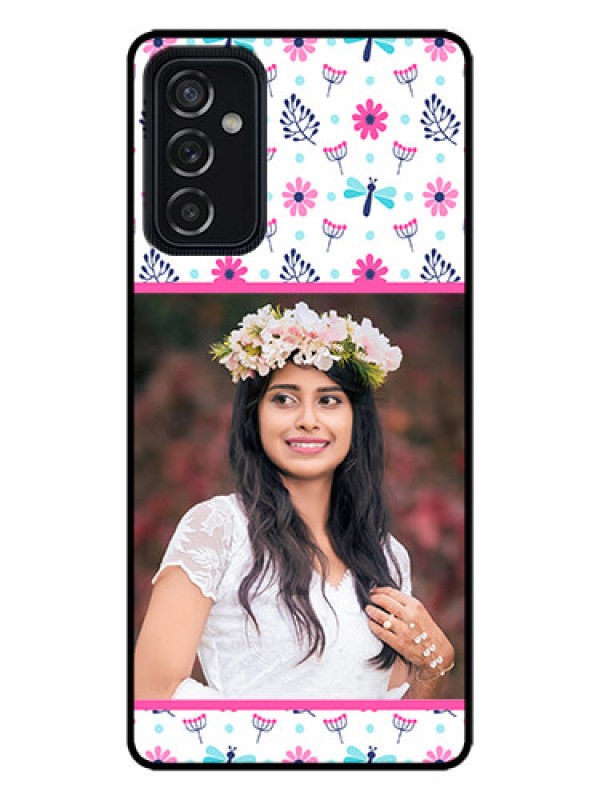 Custom Galaxy M52 5G Custom Metal Phone Case - Colorful Flower Design