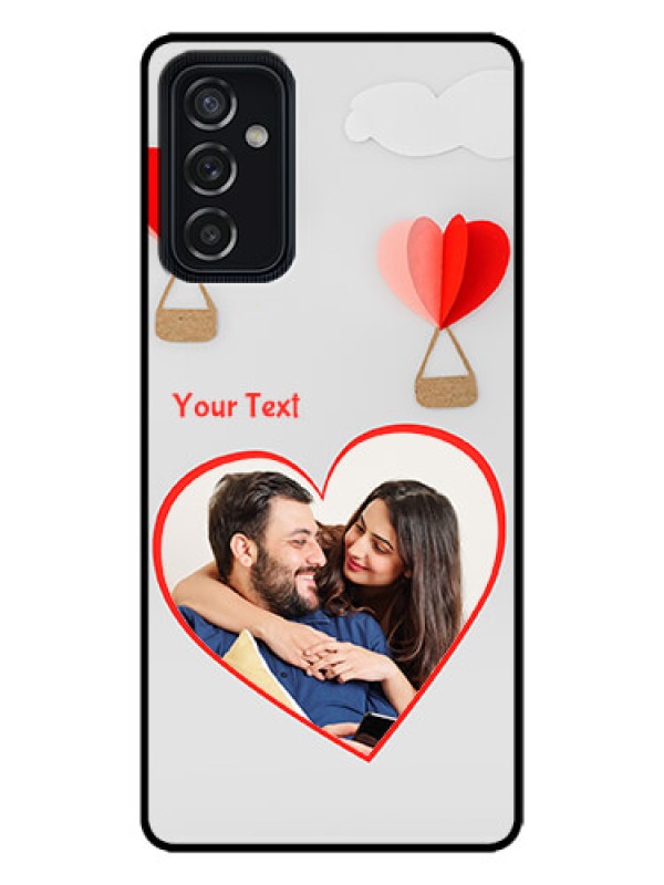 Custom Galaxy M52 5G Custom Metal Phone Case - Parachute Love Design