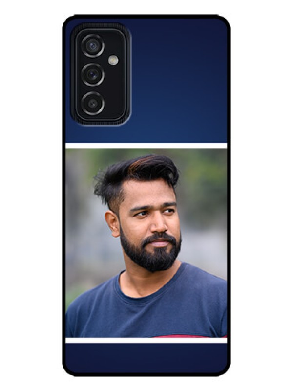 Custom Galaxy M52 5G Custom Metal Phone Case - Simple Royal Blue Design