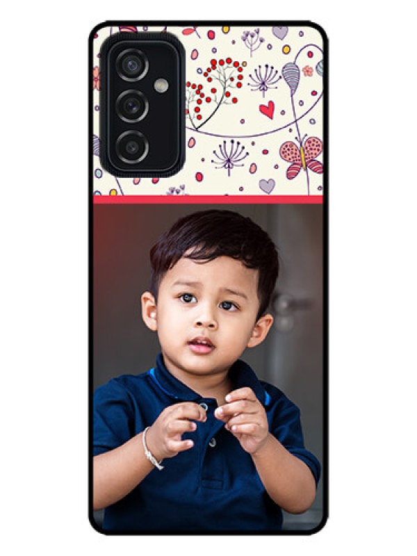 Custom Galaxy M52 5G Custom Metal Phone Case - Premium Floral Design