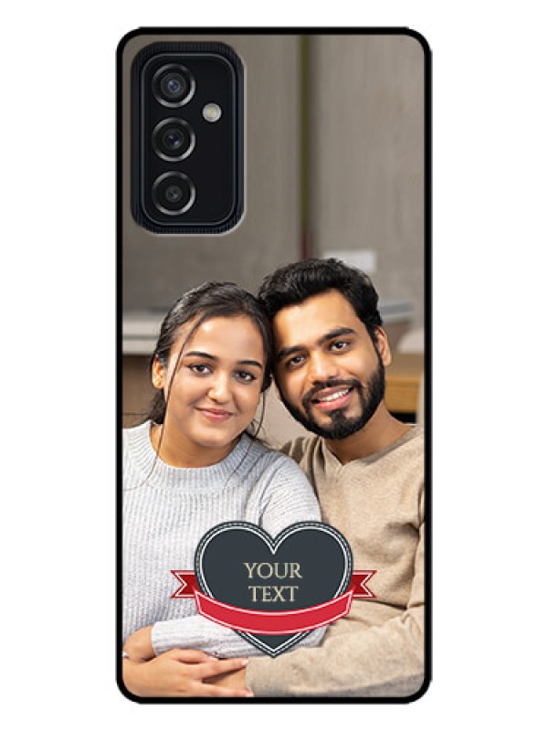 Custom Galaxy M52 5G Custom Metal Phone Case - Just Married Couple Design