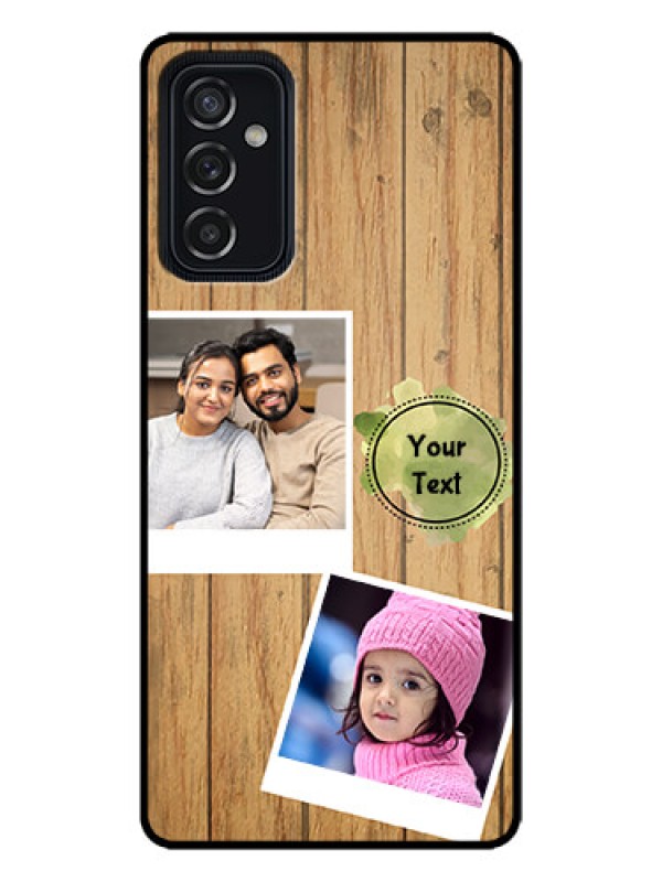 Custom Galaxy M52 5G Custom Metal Phone Case - Wooden Texture Design