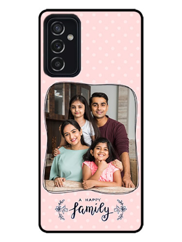 Custom Galaxy M52 5G Custom Metal Phone Case - Family With Dots Design