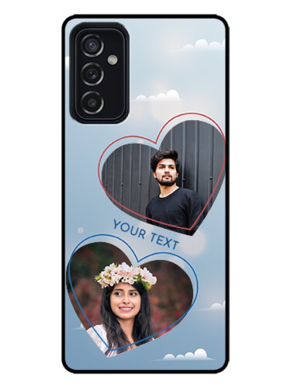 Custom Galaxy M52 5G Custom Metal Phone Case - Blue Color Couple Design