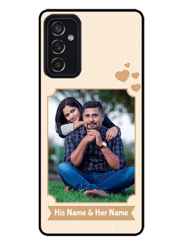 Custom Galaxy M52 5G Custom Metal Phone Case - With Confetti Love Design