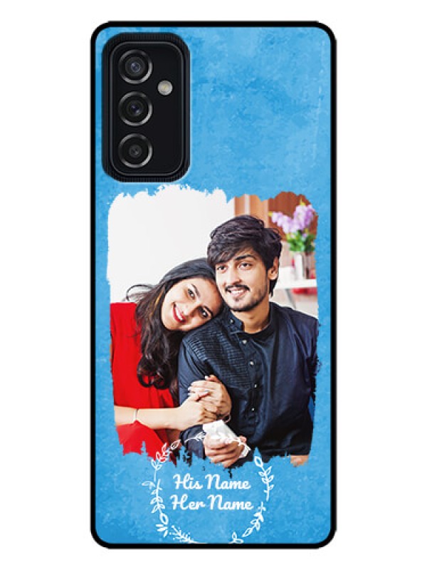 Custom Galaxy M52 5G Custom Metal Phone Case - Blue Color Vintage Design