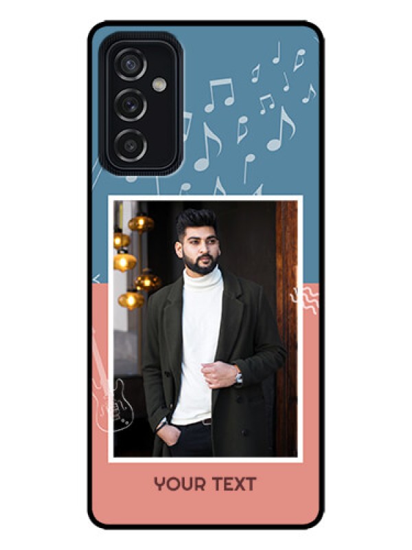 Custom Galaxy M52 5G Custom Metal Phone Case - With Color Musical Note Design