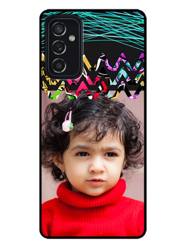 Custom Galaxy M52 5G Custom Metal Phone Case - Neon Abstract Design