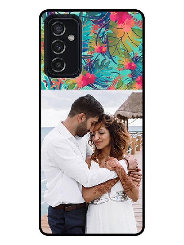 Custom Galaxy M52 5G Custom Metal Phone Case - Watercolor Floral Design