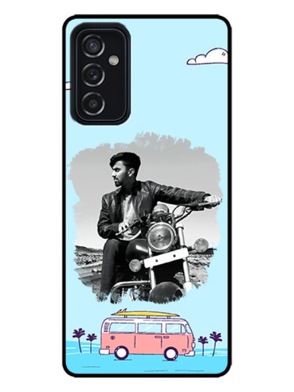 Custom Galaxy M52 5G Custom Metal Phone Case - Travel and Adventure Design