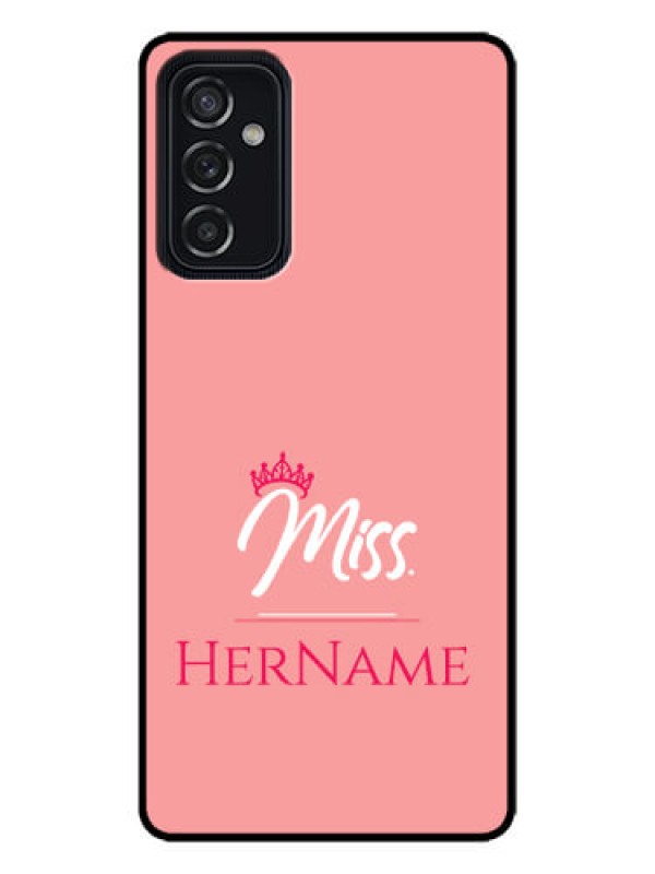 Custom Galaxy M52 5G Custom Metal Phone Case - Mrs With Name Design