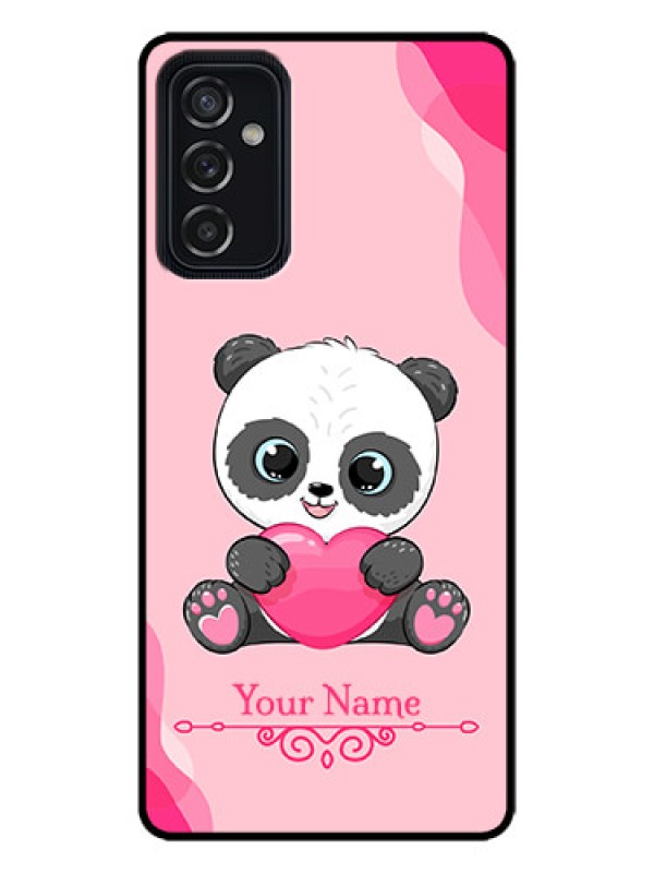 Custom Galaxy M52 5G Custom Metal Phone Case - Cute Panda Design