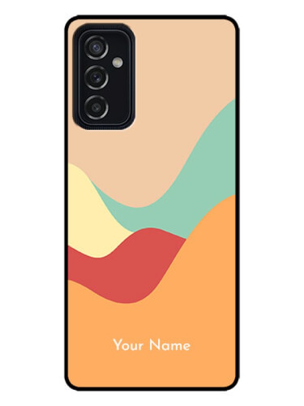 Custom Galaxy M52 5G Custom Metal Phone Case - Ocean Waves Multi - Colour Design