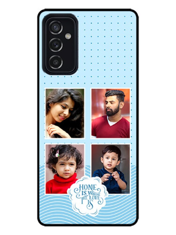 Custom Galaxy M52 5G Custom Metal Phone Case - Cute Love Quote With 4 Pic Upload Design