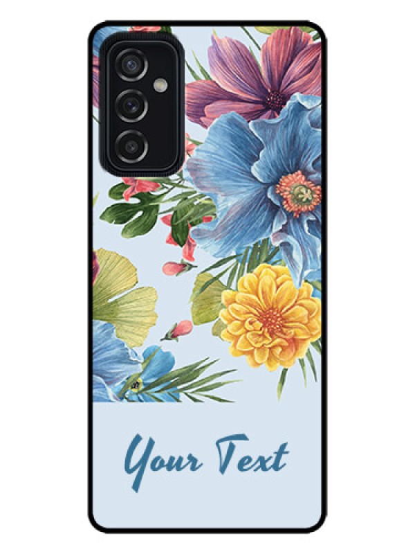 Custom Galaxy M52 5G Custom Metal Phone Case - Stunning Watercolored Flowers Painting Design