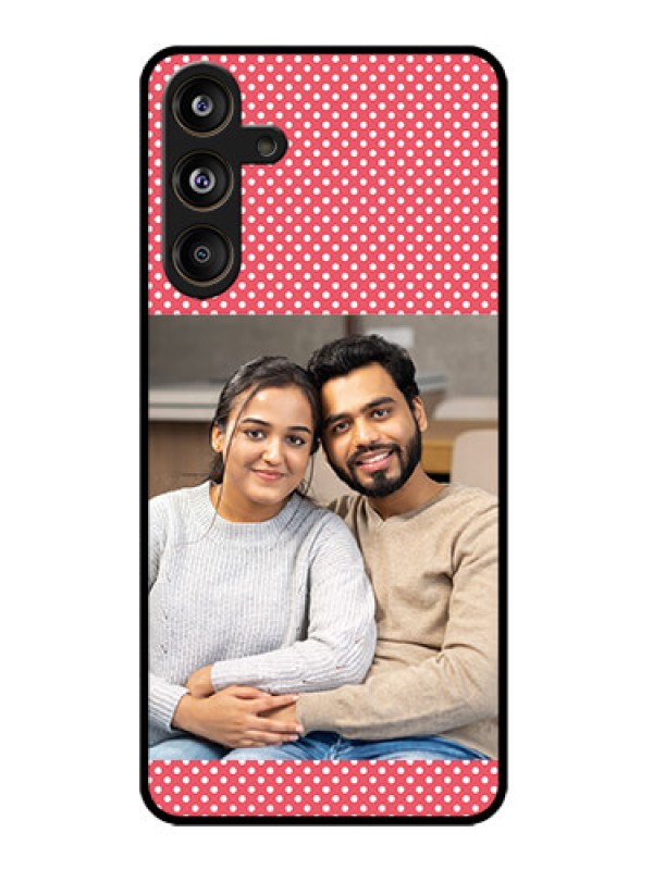 Custom Samsung Galaxy M55 5G Custom Metal Phone Case - White Dotted Design