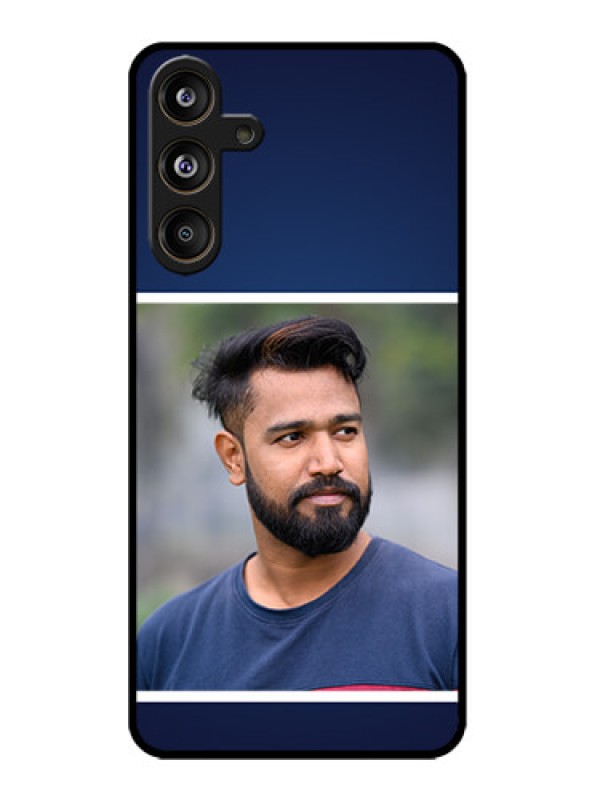 Custom Samsung Galaxy M55 5G Custom Metal Phone Case - Simple Royal Blue Design