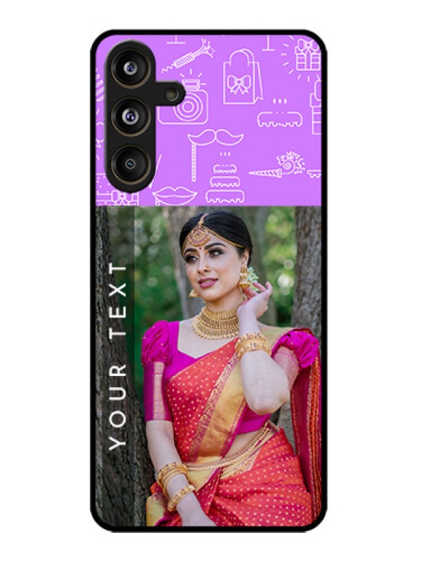 Custom Samsung Galaxy M55 5G Custom Metal Phone Case - Birthday Icons Design