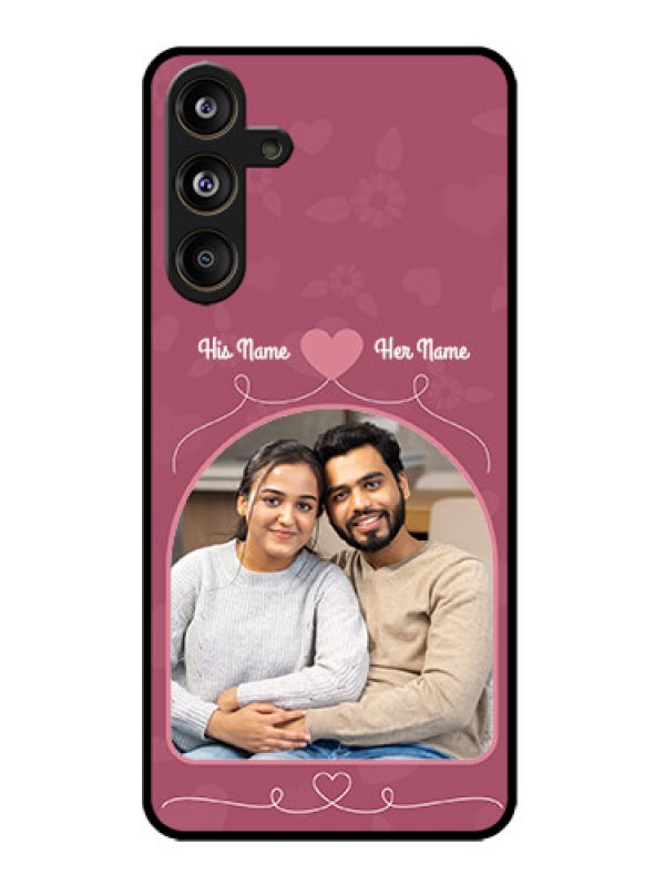 Custom Samsung Galaxy M55 5G Custom Metal Phone Case - Love Floral Design