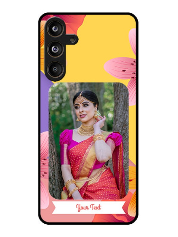 Custom Samsung Galaxy M55 5G Custom Metal Phone Case - 3 Image With Vintage Floral Design