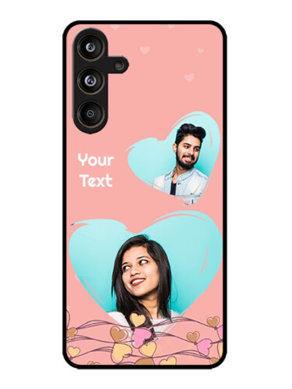 Custom Samsung Galaxy M55 5G Custom Metal Phone Case - Love Doodle Design