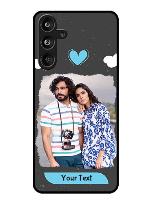 Custom Samsung Galaxy M55 5G Custom Metal Phone Case - Splashes With Love Doodles Design