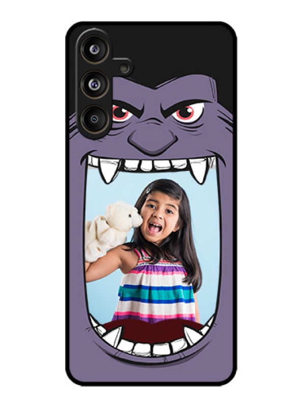 Custom Samsung Galaxy M55 5G Custom Metal Phone Case - Angry Monster Design