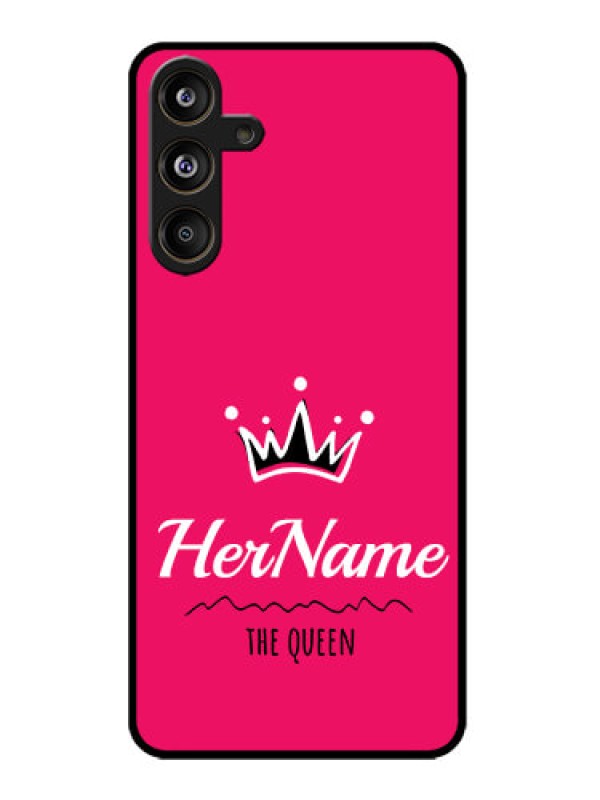 Custom Samsung Galaxy M55 5G Custom Metal Phone Case - Queen With Name Design