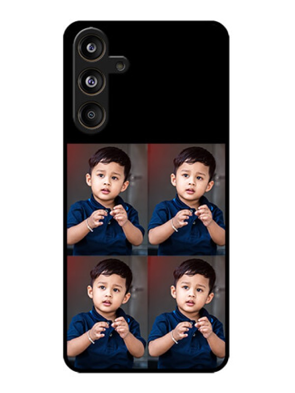 Custom Samsung Galaxy M55 5G Custom Metal Phone Case - 4 Image Holder Design