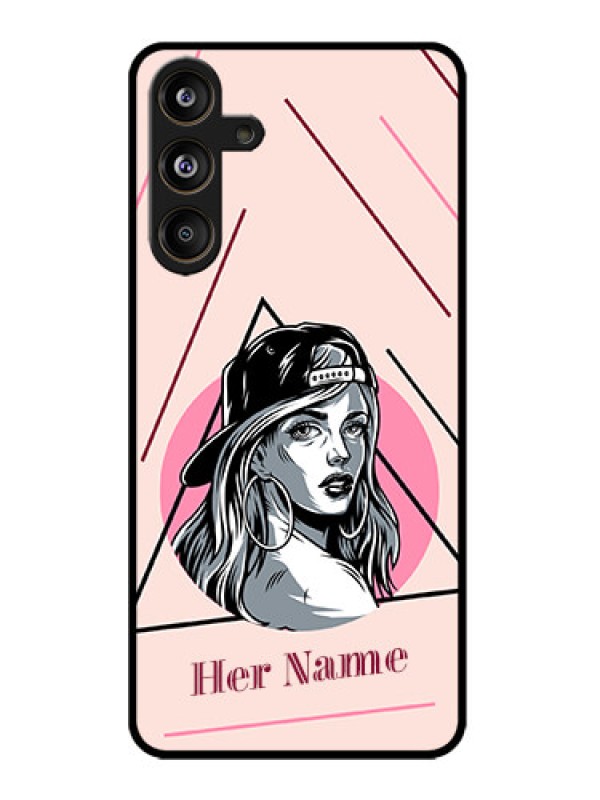 Custom Samsung Galaxy M55 5G Custom Metal Phone Case - Rockstar Girl Design