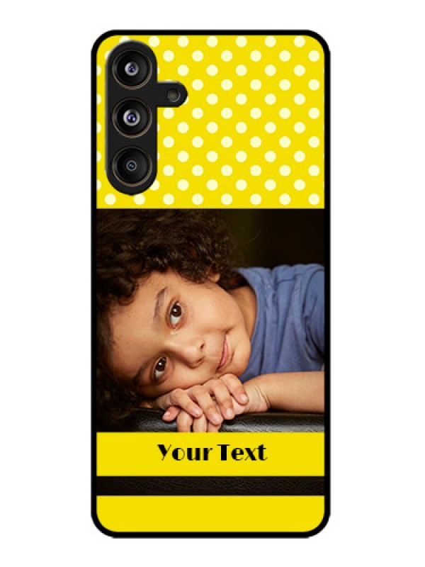 Custom Galaxy M55s 5G Custom Metal Phone Case - Bright Yellow Case Design