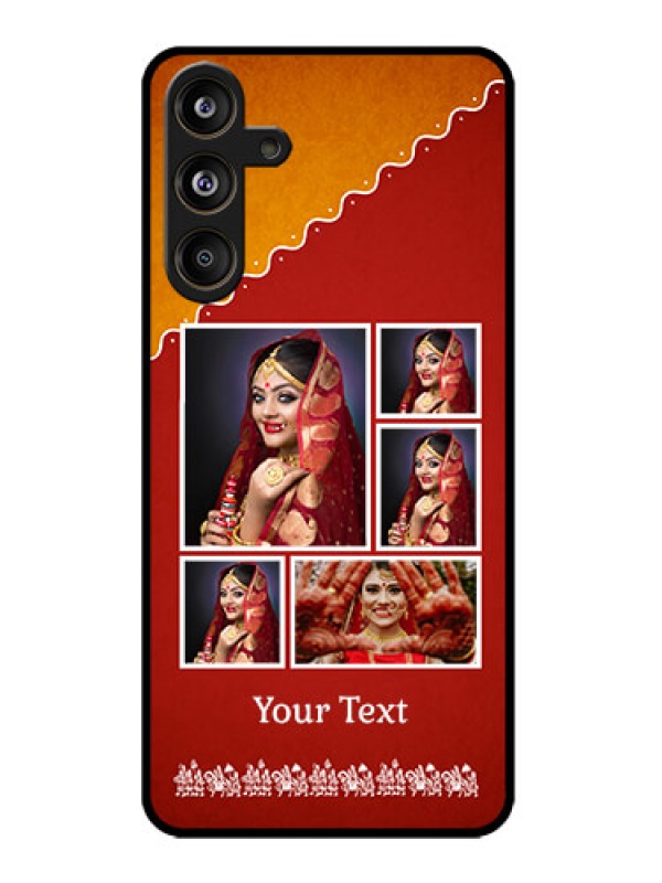 Custom Galaxy M55s 5G Custom Metal Phone Case - Wedding Pic Upload Design