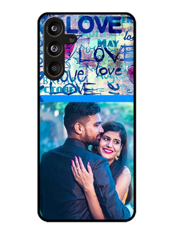 Custom Galaxy M55s 5G Custom Metal Phone Case - Colorful Love Design