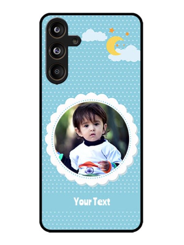 Custom Galaxy M55s 5G Custom Metal Phone Case - Violet Pattern Design