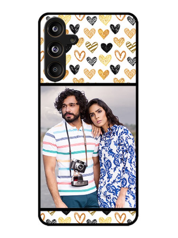 Custom Galaxy M55s 5G Custom Metal Phone Case - Love Symbol Design