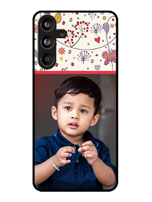 Custom Galaxy M55s 5G Custom Metal Phone Case - Premium Floral Design