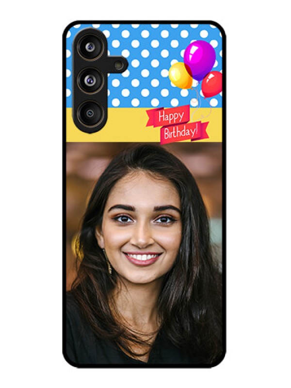 Custom Galaxy M55s 5G Custom Metal Phone Case - Happy Birthday Design