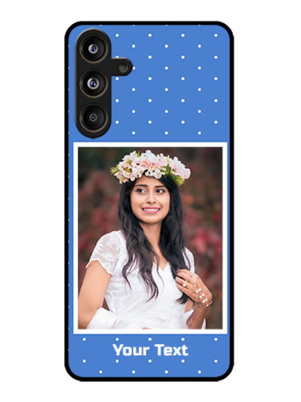 Custom Galaxy M55s 5G Custom Metal Phone Case - Polka Dots Design