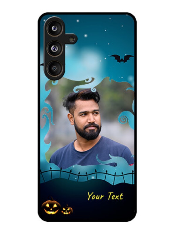 Custom Galaxy M55s 5G Custom Metal Phone Case - Halloween Frame Design