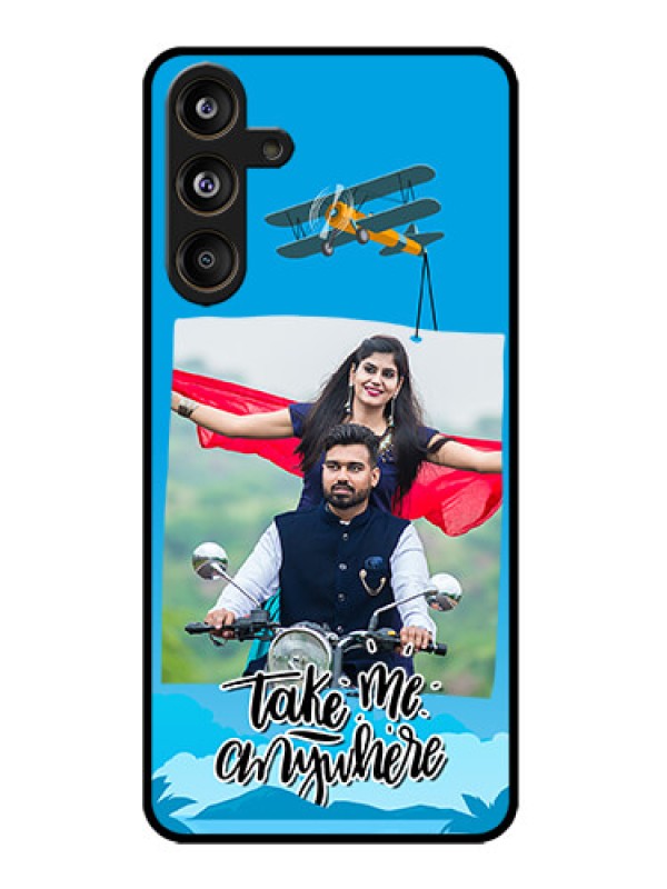 Custom Galaxy M55s 5G Custom Metal Phone Case - Traveller Design