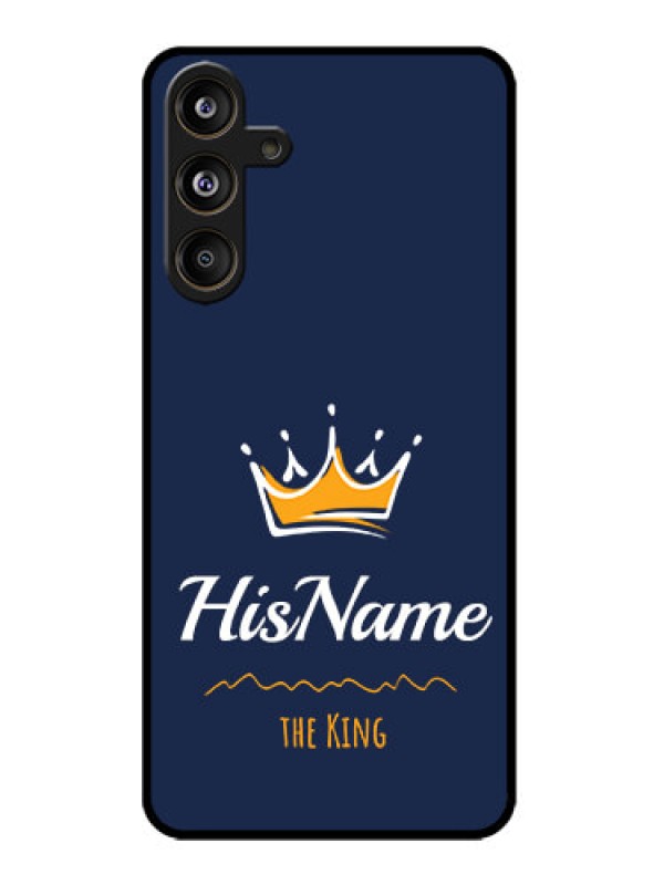 Custom Galaxy M55s 5G Custom Metal Phone Case - King With Name Design