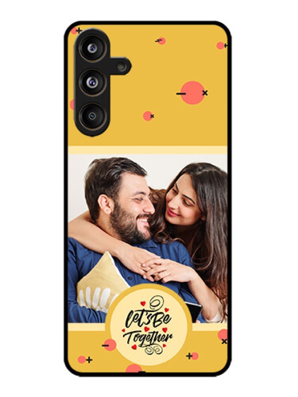 Custom Galaxy M55s 5G Custom Metal Phone Case - Lets Be Together Design