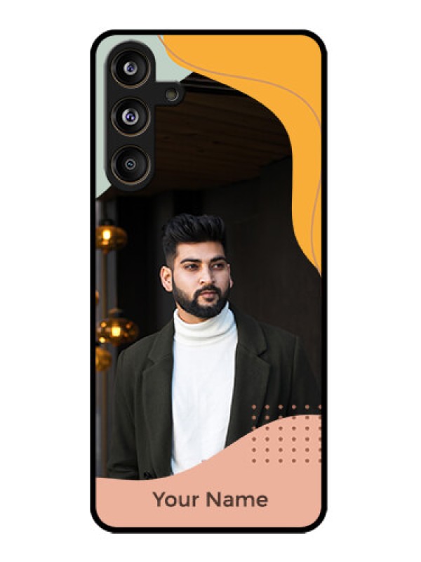 Custom Galaxy M55s 5G Custom Metal Phone Case - Tri - Coloured Overlay Design