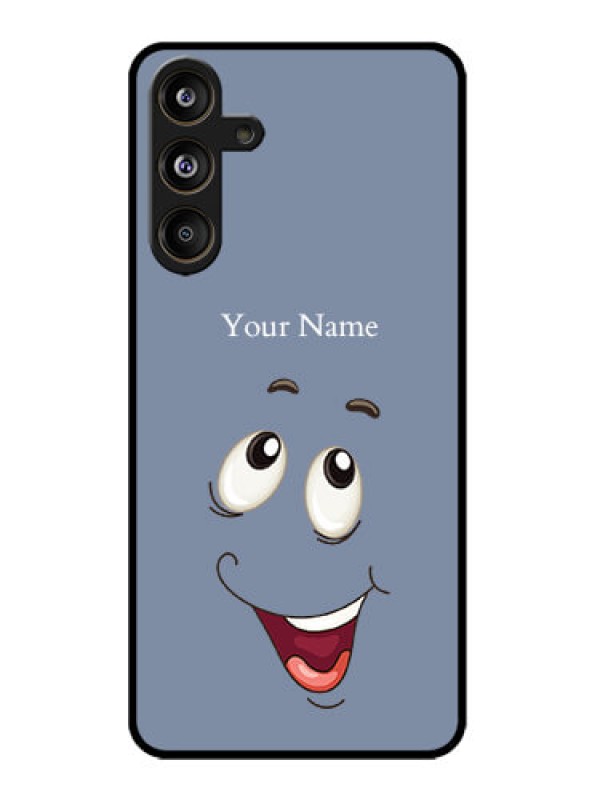 Custom Galaxy M55s 5G Custom Metal Phone Case - Laughing Cartoon Face Design