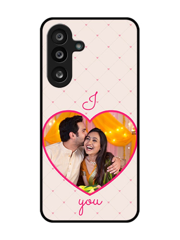 Custom Samsung Galaxy M56 5G Custom Metal Phone Case - Heart Shape Design