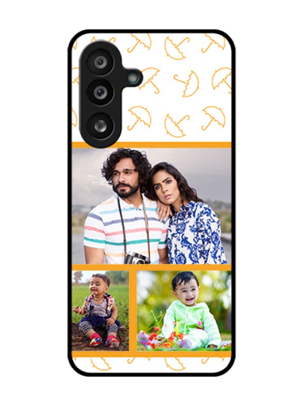 Custom Samsung Galaxy M56 5G Custom Metal Phone Case - Yellow Pattern Design