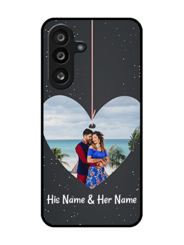 Custom Samsung Galaxy M56 5G Custom Metal Phone Case - Hanging Heart Design