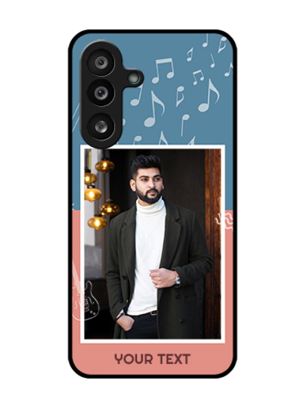 Custom Samsung Galaxy M56 5G Custom Metal Phone Case - With Color Musical Note Design