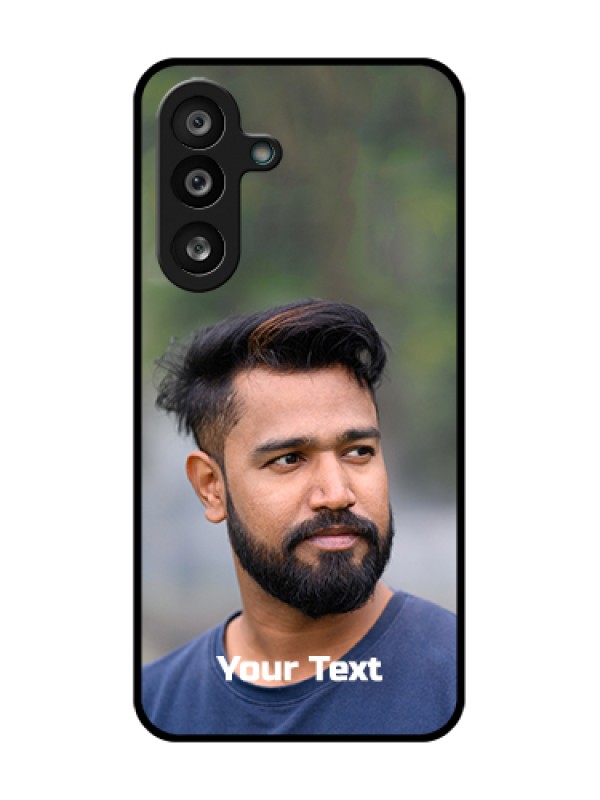 Custom Samsung Galaxy M56 5G Custom Metal Phone Case - Photo With Text Design