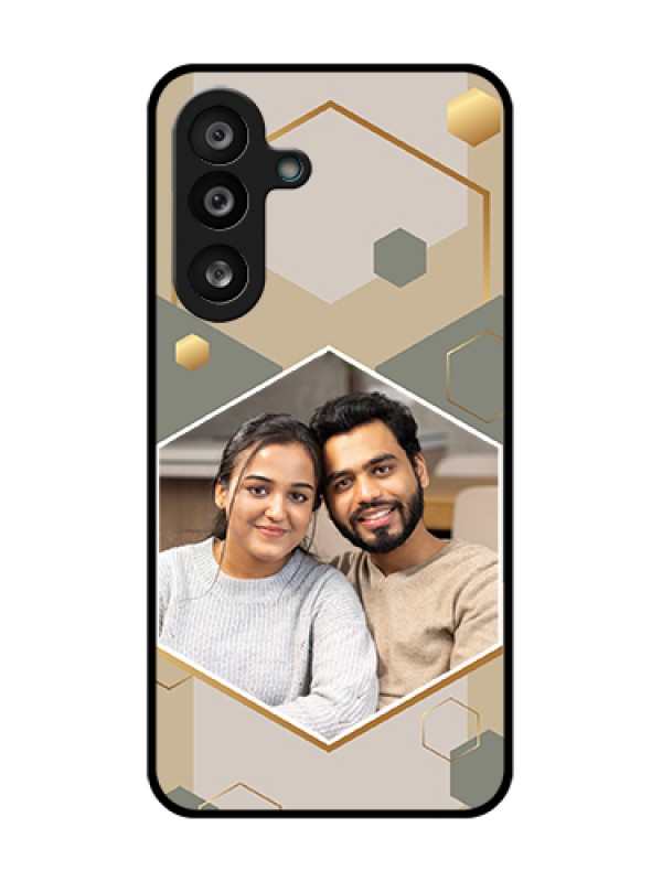 Custom Samsung Galaxy M56 5G Custom Metal Phone Case - Stylish Hexagon Pattern Design